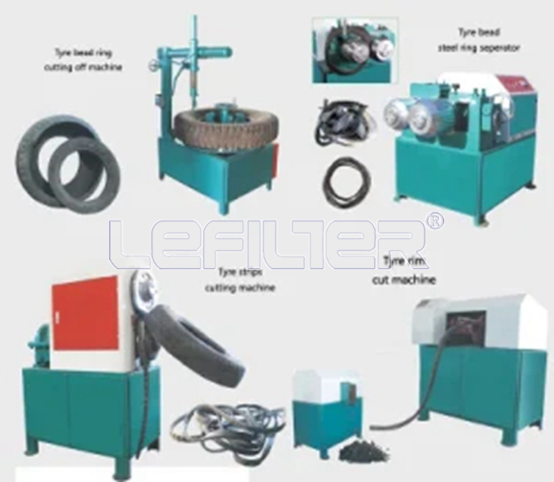 Used /Waste Tyre Cutting Recycling Machine / Tyre Strip Cutting Processing Machine