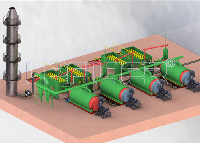 Used waste tire refining equipment