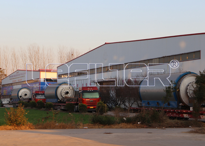  12T waste tire pyrolysis plant shipped to Spain.