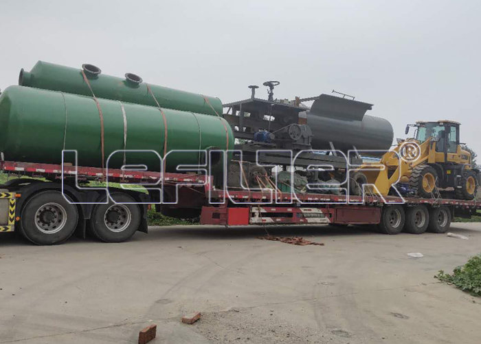 Two sets 12T environmental waste tire refining equipment sen