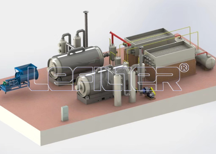 10 tons pyrolysis equipment that converts waste tires into 2