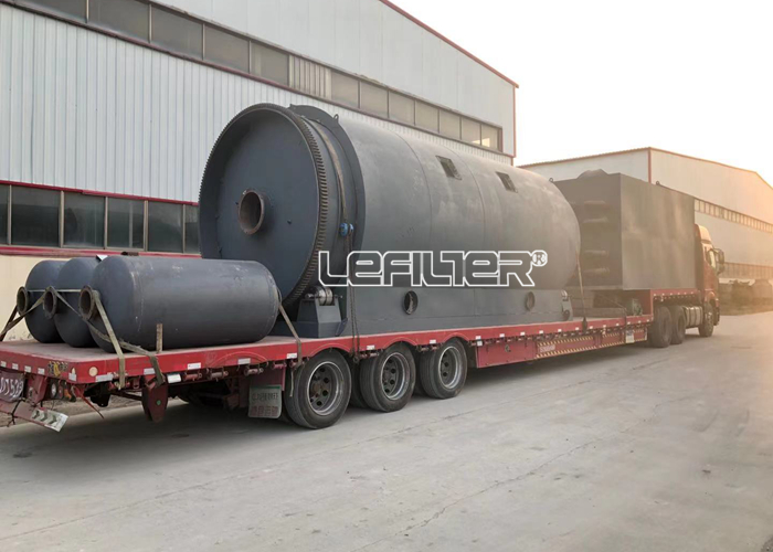Batch waste plastics tyres rubber recycling pyrolysis to oil