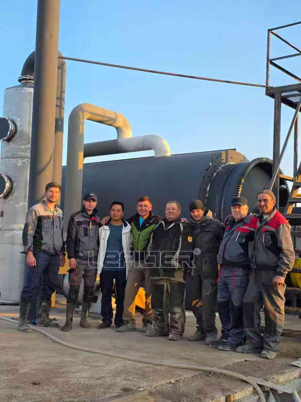 Lefilter oil sludge pyrolysis plant running successfully in Russia