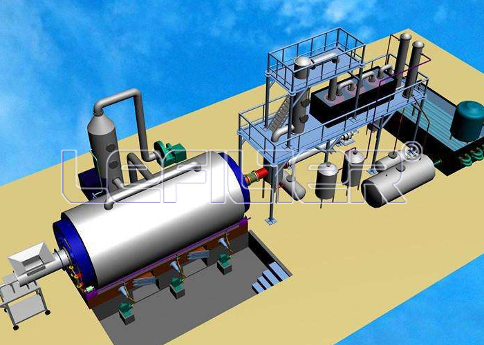 New environmentally friendly waste tire refining equipment