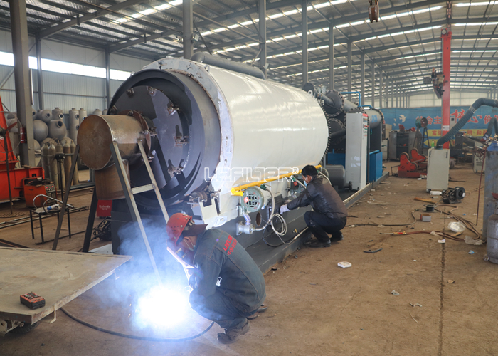 10TDP waste tires recycling machine batch pyrolysis plant